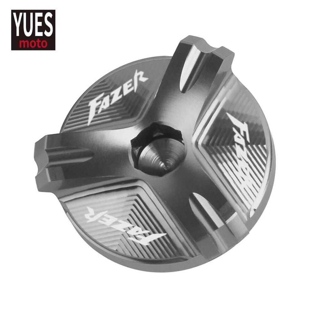 Motorcycle Accessories Auminum oil Filler Engine Dain Plug Cover For Yamaha FZ6 2004-2012 FZ6R FAZER 2009-2017