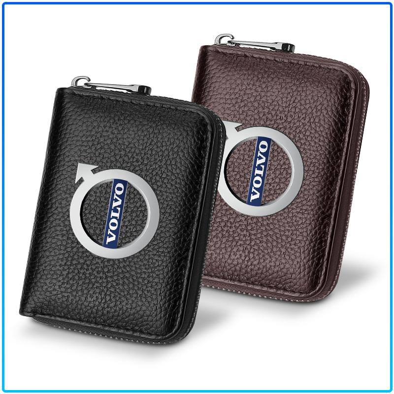 Driver License Holder Card Bag Driving ID Passport Card Wallet Sticker For Volvo 240 C70 S40 S50 S60 S70 S80 S90 V40 V50 V60 V90 XC40 XC60 XC90