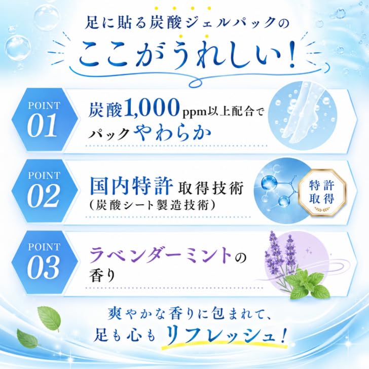 Carbonated Gel Pack 6 Pieces (2 X 3 Bags) 2 Box Set Lavender Mint