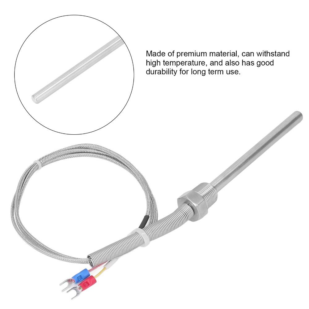 0‑1250℃ Thermocouple Sensor 8x100mm K Type Thermocouple Temperature Sensor Probe  HVAC Maintenance
