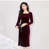 Elegantes einärmeliges Retro-Samt-Bodycon-Meerjungfrauenkleid - Herbst 2025 Kollektion