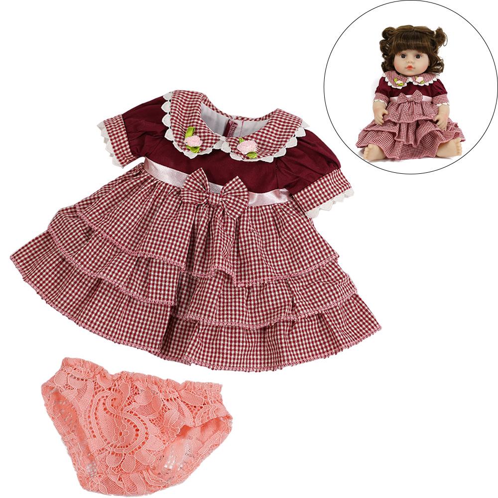 18" Soft Silicone Reborn Doll Clothes, 45cm DIY Girl's Realistic Doll Outfit.