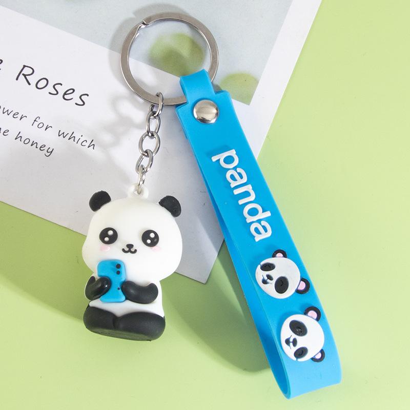 Sichuan Panda Bamboo Keychain Ornament: Cute Chengdu Zoo-Inspired Small Gift
