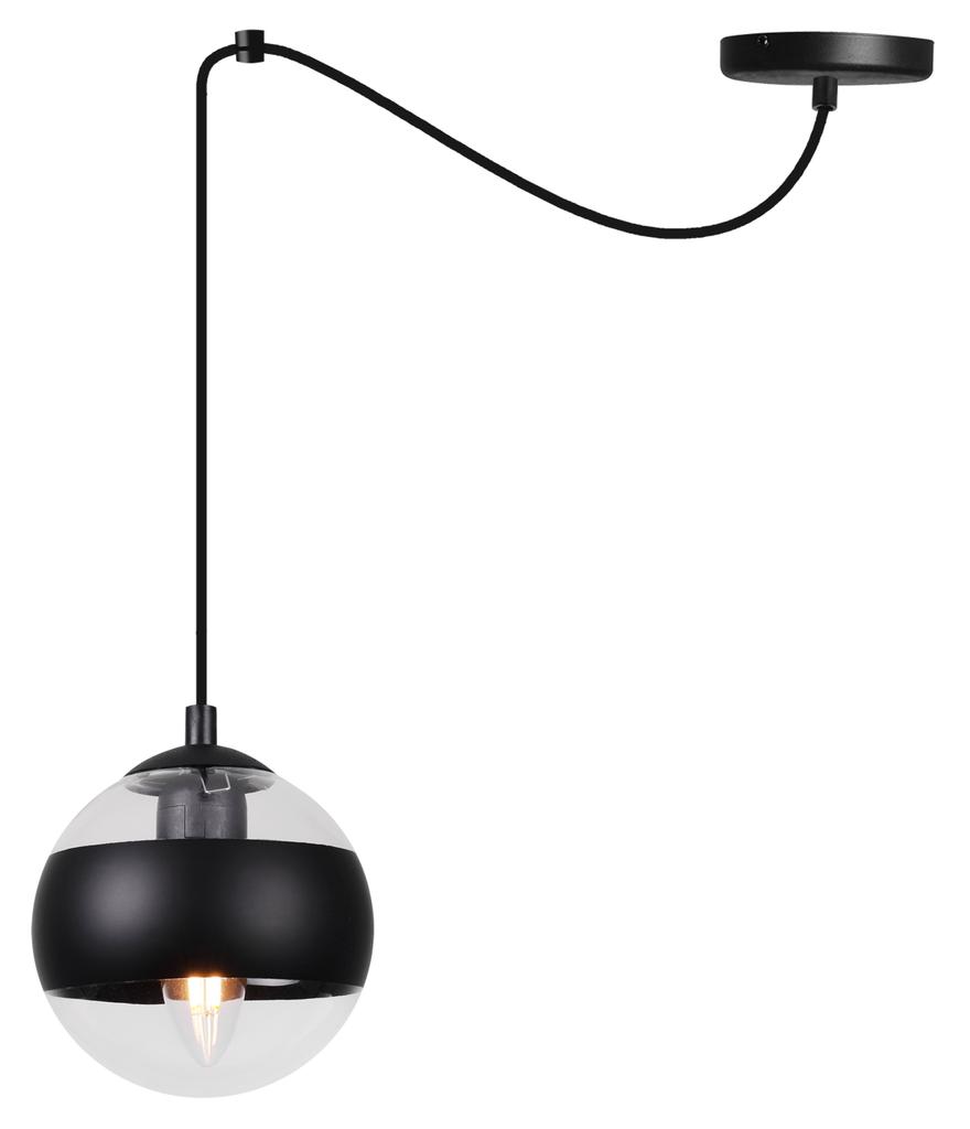 Toledo Spider Hanging Lamp Black 1-Plate Black Lampshade E14