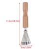 Cleaning Tools Wooden Handle Hair Brush Cleaner Portable Delicate Salon Rake With Metal Wire Mini Cleaning Comb