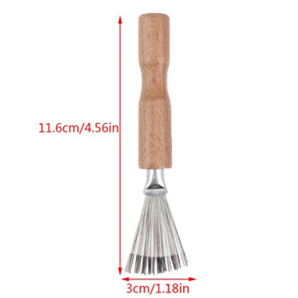 Cleaning Tools Wooden Handle Hair Brush Cleaner Portable Delicate Salon Rake With Metal Wire Mini Cleaning Comb