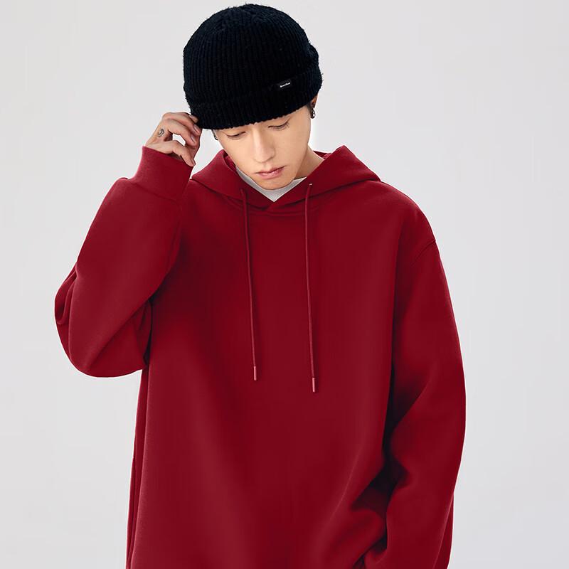 MINISO Men's Fleece-Lined Hooded Sweatshirt