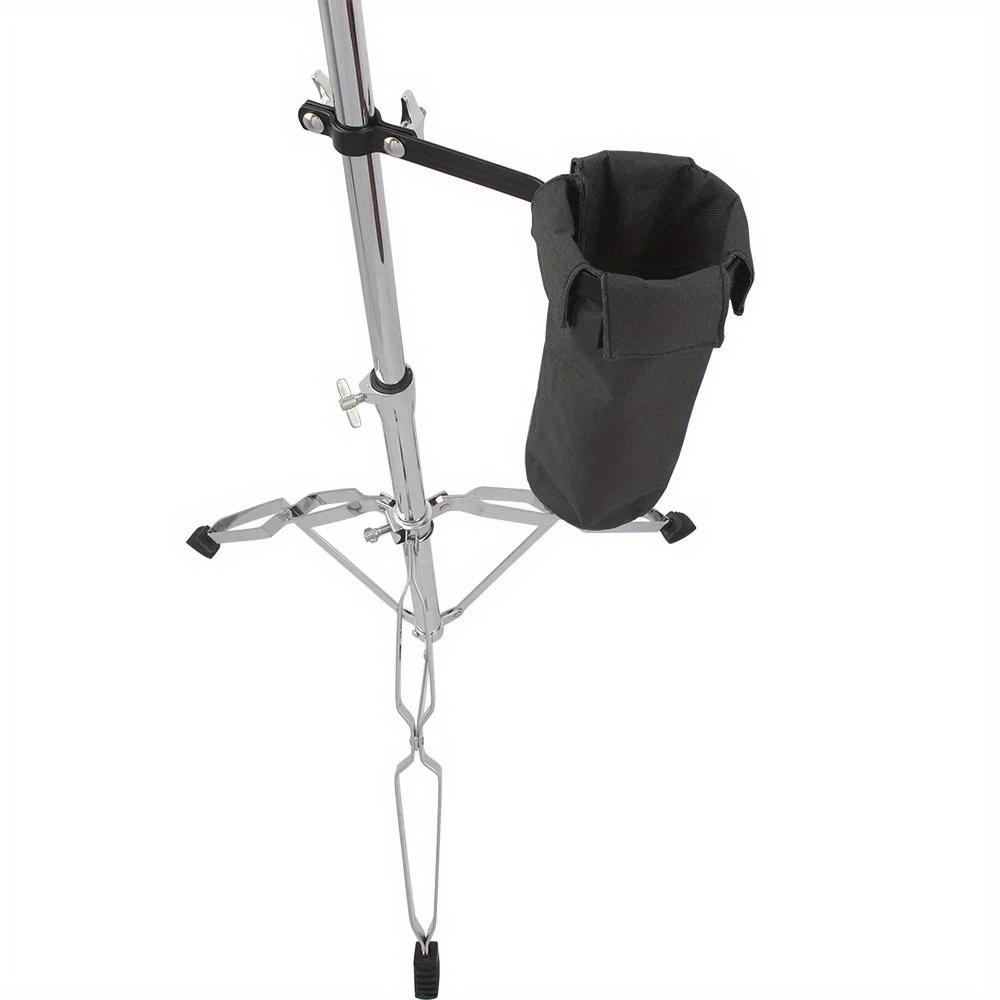 Drumstick Tasche Schwarz Zylindrischer Drumstick Halter Oxford Stoff Metallclip Robust Schlagzeug Instrument Zubehör