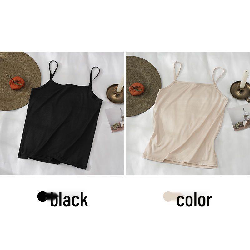 Women's Versatile Sleeveless Mid-Length Camisole - Thin Base Layer & Outerwear Top