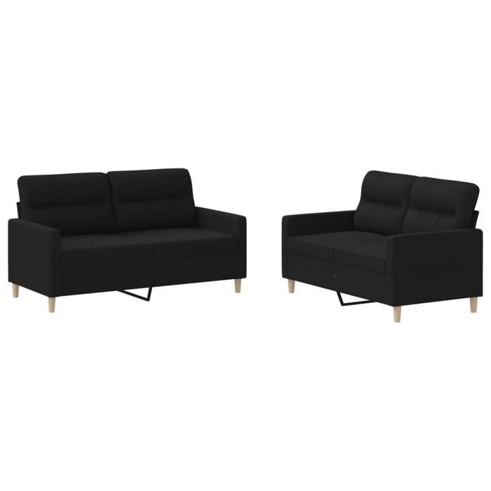 VidaXL Ensemble de Canapés avec Coussins 2 pcs, Canapés avec Accoudoirs, Ensemble de Meubles, Mobilier de Salon, Moderne, 3201572