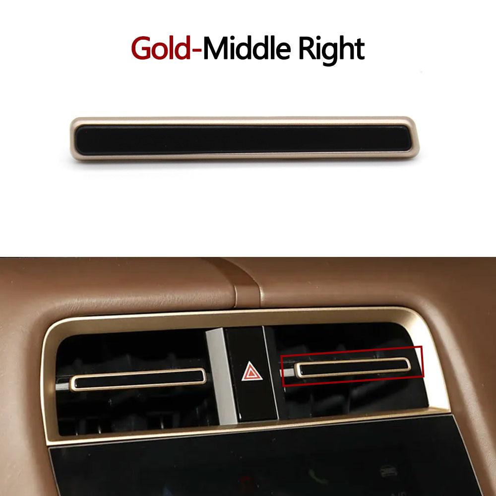 Car Central Left and Right Air Conditioner AC Vent Grille Trim Strip For Porsche Taycan 9J1 2024 2025