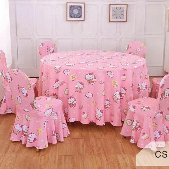 Hotel Chair Cover Household Stool Cover Restaurant Banquet Cartoon Theme Universal Baby Chair Cover Non-Slip