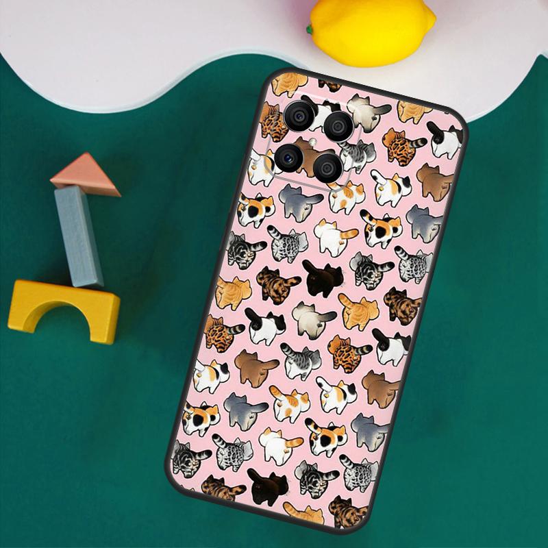 Cute Cat Pattern Kitten Case For Honor 200 Pro 50 70 90 X9a X8a X8 X9 X8b X9c X9b Honor Magic 7 Lite 5 6 Pro Cover