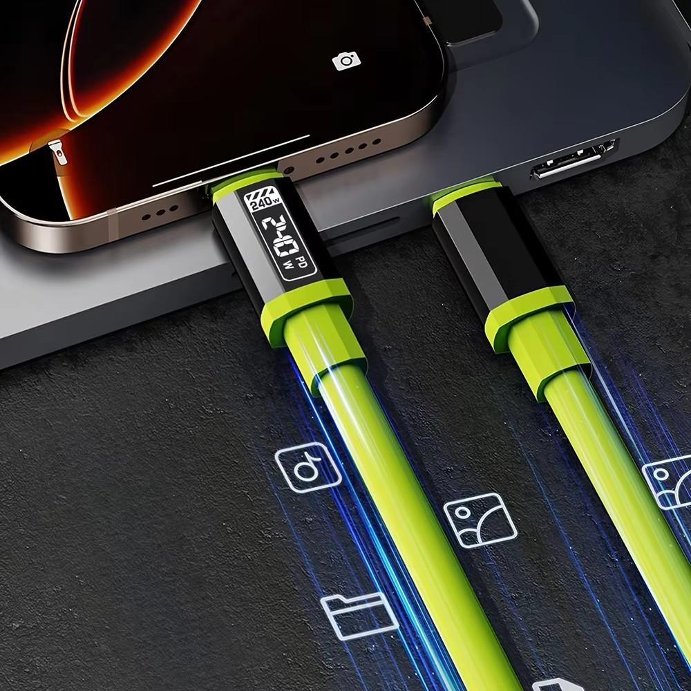 240W USB Typ C Kabel PD Schnelllade-Handy-Ladegerät Datenkabel Für iPhone Samsung Xiaomi Huawei USB C zu USB C Schnellladekabel