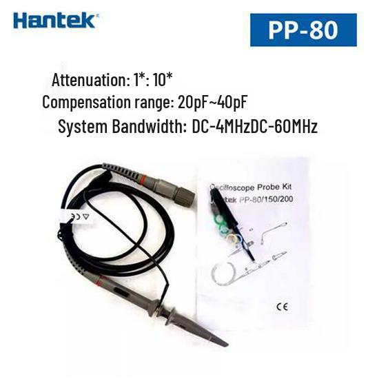 

Hantek PP Series Oscilloscope Probe: PP-80/PP-150/PP-200, 200M, 1X/10X Attenuation