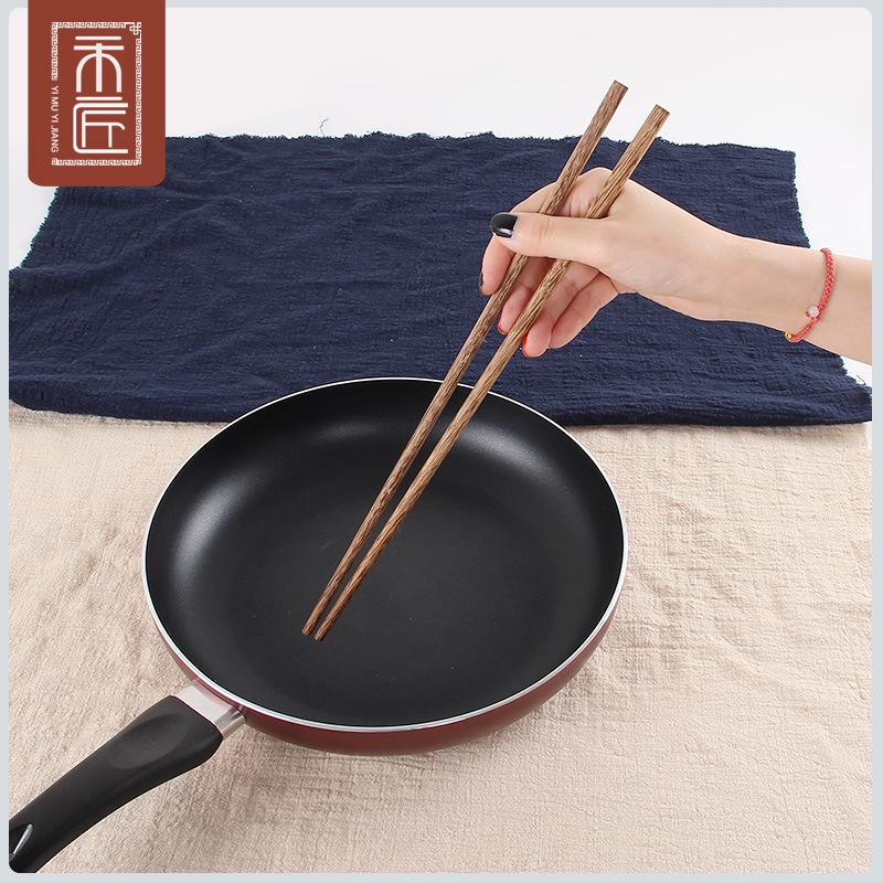 Unlackierte Wenge-Essstäbchen zum Servieren, 32 cm – Essstäbchen zum Schöpfen für Hot Pot & Nudeln