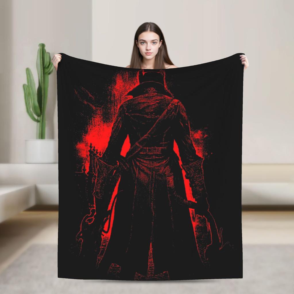 Bloodborne Dark Souls Decke Warm Weich Bedruckte Plüschdecke für Mädchen Jungen Sofa Stuhl Flanell Tagesdecke Bettbezug
