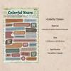 Zaomo Retro English Shadow Text Stickers - DIY Decorative Journal Series