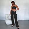 2025 Hot-Selling Women's Sexy Casual Strapless Top & Long Pants Spring/Summer Two-Piece Set