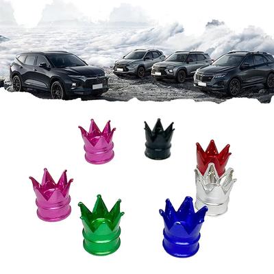 4 Stücke Auto Crown Styling Aluminium Rad Reifen Luftventilschaftkappe Staubschutz Universal Auto Dekorative Außenzubehör