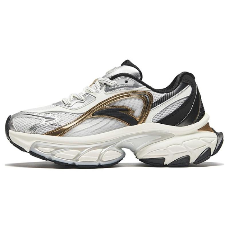 Anta Life Collection Shock Absorbers Slip Resistant Low top Casual Shoes Men's Gray Silver Black Sneakers 912428816-4