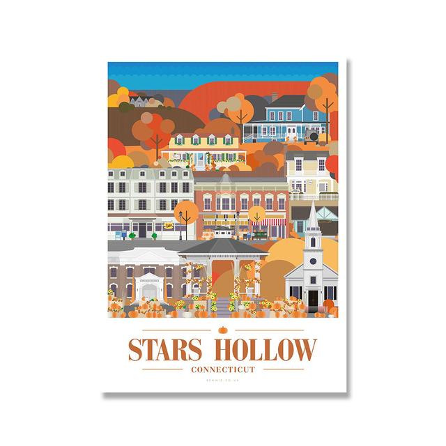 

Постеры на скандинавскую тему и принты, постер со звездами, вдохновленный пейзажем, холст, картина, настенная художественная картина для гостиной, домашний декор 21cm×30cm No Frame