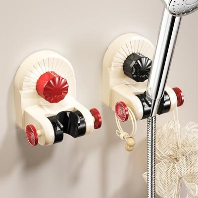 Adjustable Shower Head Holder, Suction Cup Adhesive Shower Bracket No Drilling Bathroom Shower Head Stand Universal Shower