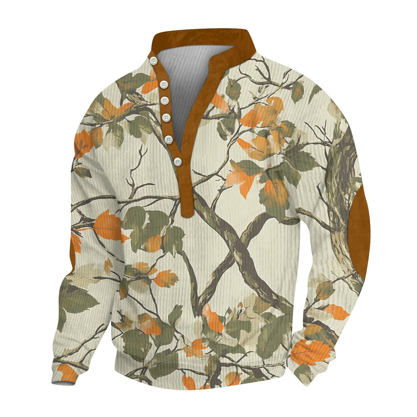 

Мужской вельветовый кардиган с длинным рукавом и шестью пуговицами, модная толстовка с капюшоном на пуговицах M оранжевый