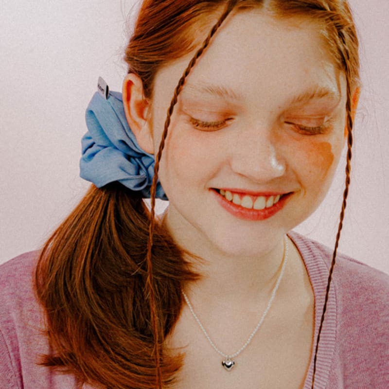 Mellotory Basic Denim Scrunchie (sky Blue)