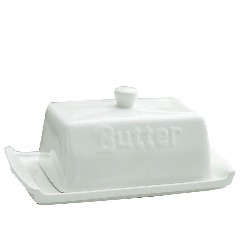 

Керамическая масленка с крышкой, прямоугольная коробка для хранения масла в западном стиле, коробка для хлеба и масла, коробка для хранения ножей, кухонные принадлежности белый