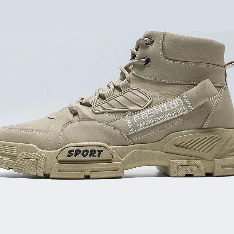 2024 Frühling und Herbst Casual Outdoor Arbeitsstiefel Trendy Herrenschuhe High Top Herrenstiefel 39-44