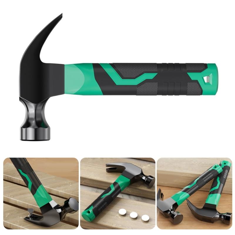 Multifunctional Claw Hammer Claw Hammer with Shock Reduction Grip Heavy Duty Hammer Hand Tool Accessories