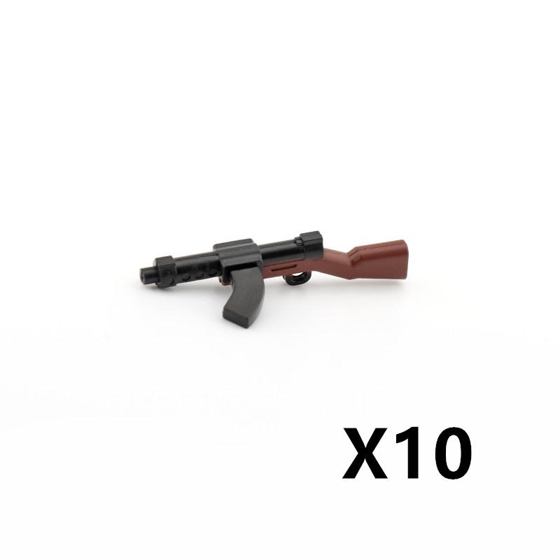 5/10 WW2 Soldier Weapons Building Block Two-color Printing Machine Rifle Submachine Sniper Guns Military Accessories Block Bricks C238