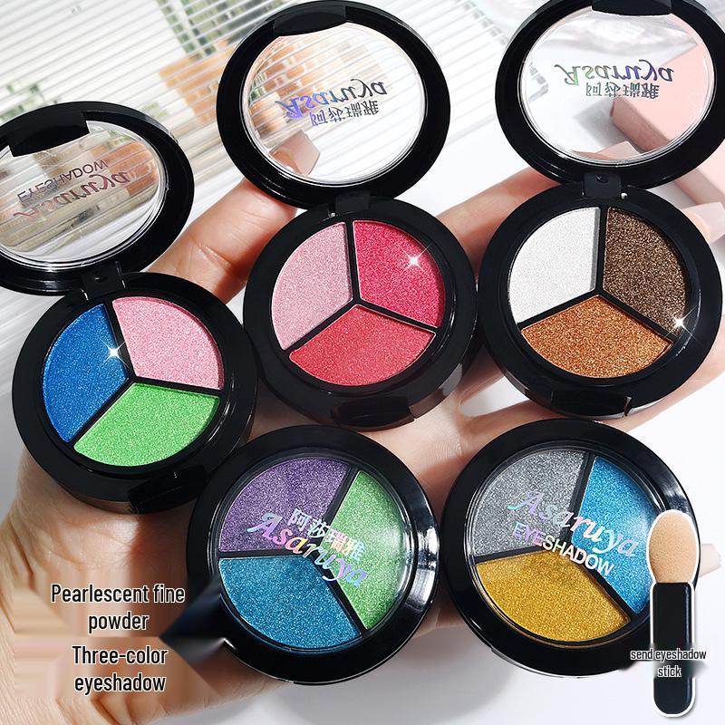 Shimmer Stage Makeup Palette: Blue, Green, Purple Eyeshadows