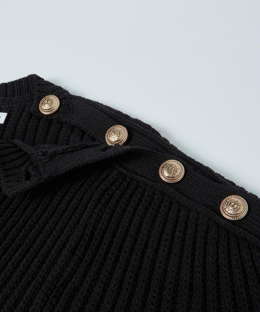 BEYOND CLOSET [Collection Line] Signature Cable Cotton Knit Black