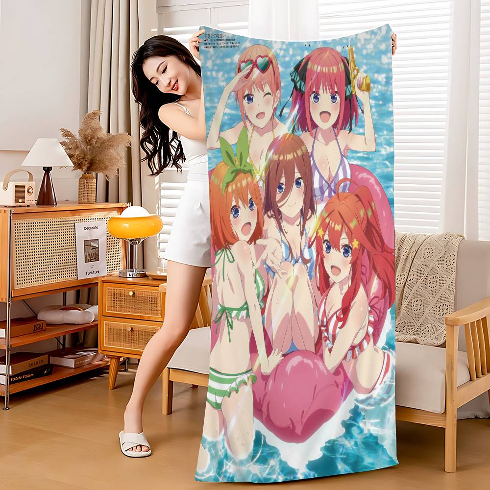 Anime Q-Quintessential Quintuplets Microfiber Beach Towel Absorbent Quick dry Soft Yoga Swimming Resort Mountain Climbing Towel