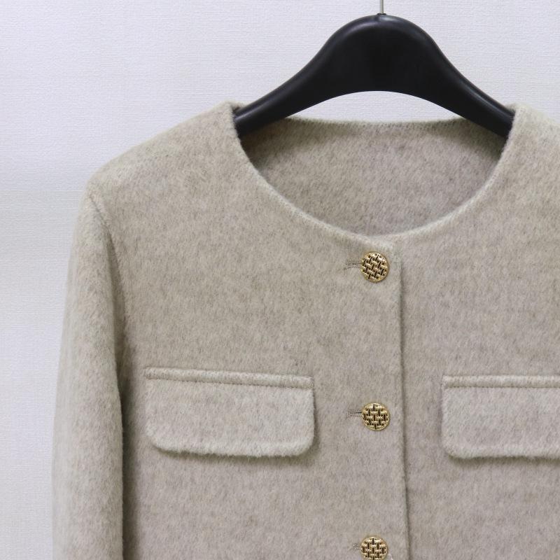 French Style Women's Double-Sided Wool Coat – Petite, Stylish, Versatile Short Jacket