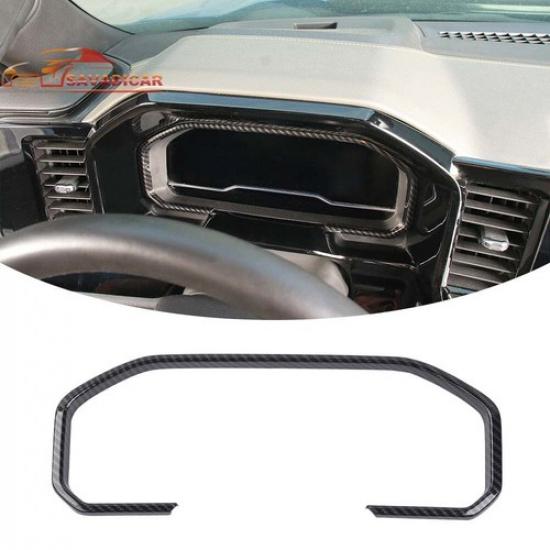 Carbon Fiber Dash Speed Tachometer Trim Cover For Chevy Silverado / Sierra +