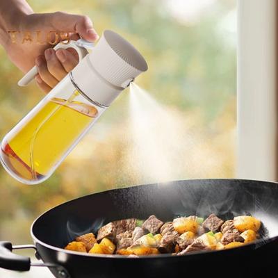 Oil Sprayer for Cooking 280ml Oil Dispenser Stereo Wide Spray Oil Dispenser Bottle with Funnel Sprue for Salad BBQ