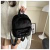 Cute Girl Plush Small Backpack New Fashionable Plush Large Capacity Backpack Winter Student Class Bag