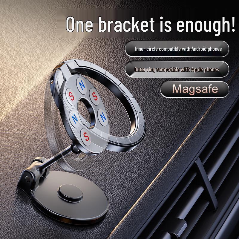 Magnetic Alloy Rotating Car Phone Mount with MagSafe Compatibility