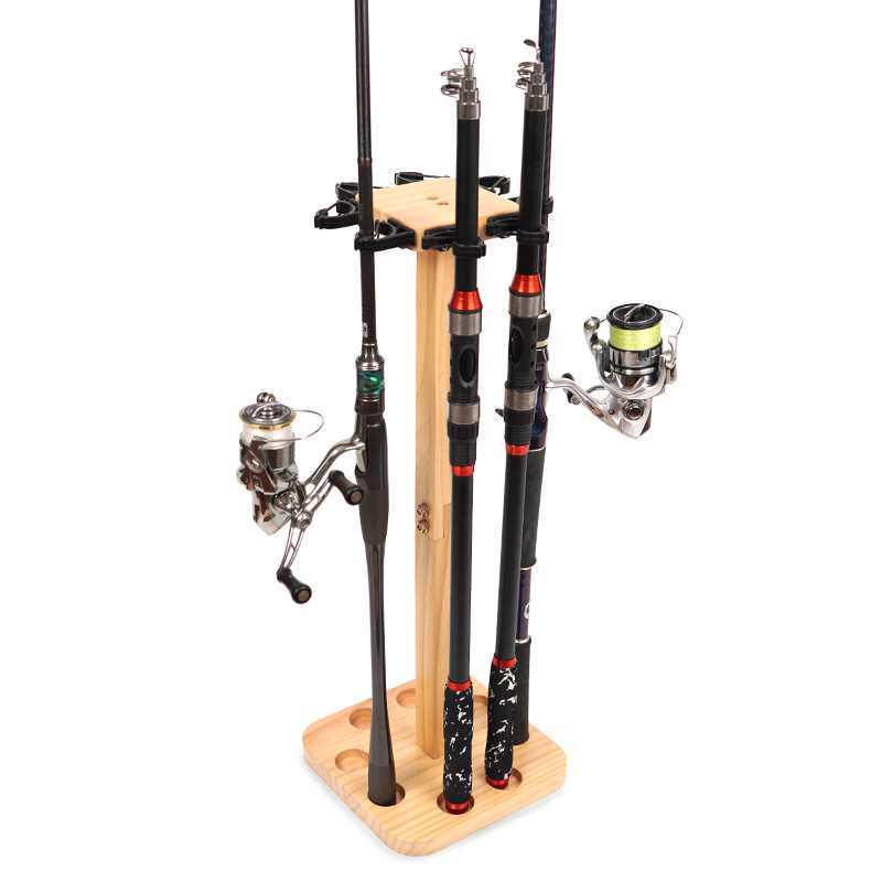 

Multifunctional Solid Wood Fishing Rod Holder & Storage Rack Wall Mount