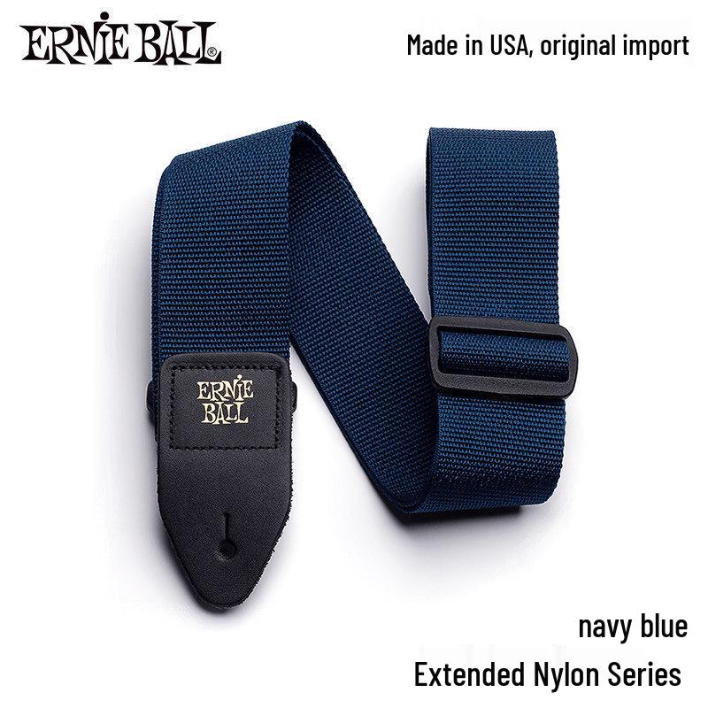 Ernie Ball Unisex Bakelite Guitar/Bass Strap - Extended Nylon Crossbody Shoulder Strap