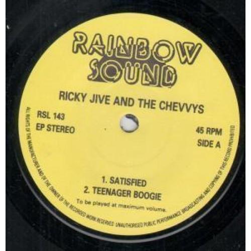 

7inch Record RICKY JIVE THE CHEVVYS Satisfied RSL143 Rainbow Sound UK Rock Used