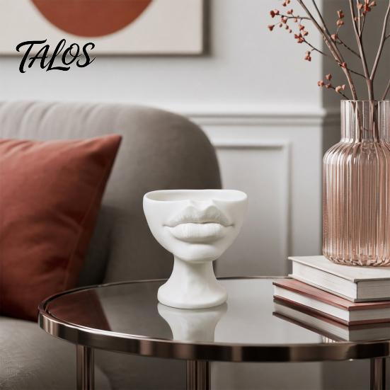 PLA Desktop-Dekoration Ornament 3D-gedruckter lippenförmiger Blumentopf, Künstlerische Skulpturale Pflanzgefäß mit Mattem Finish, Topf Multifunktional Minimalistischer Schreibtisch