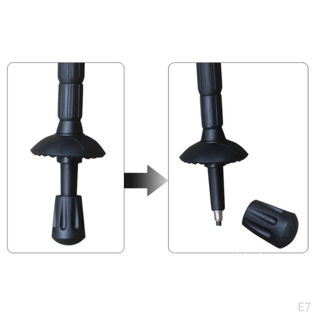 5 Pieces Flexible Trekking Poles Tips Replacement Fits Most Hiking