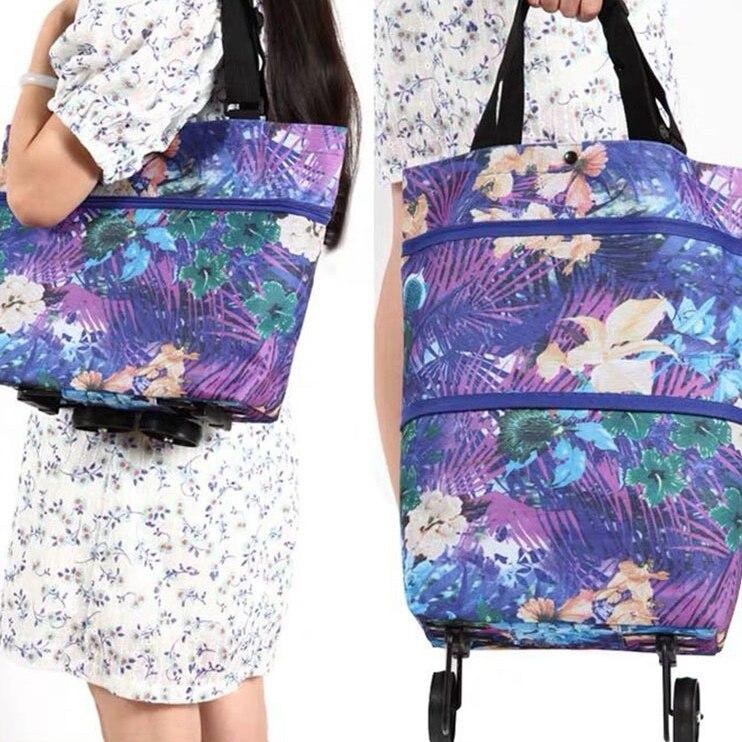 

Большой емкости водонепроницаемый Oxford Cloth складной торговых Тележка колеса мешок