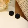 Autumn/Winter Myriad Series Retro Coffee Light Luxury Stud Earrings - Versatile Women's Style.