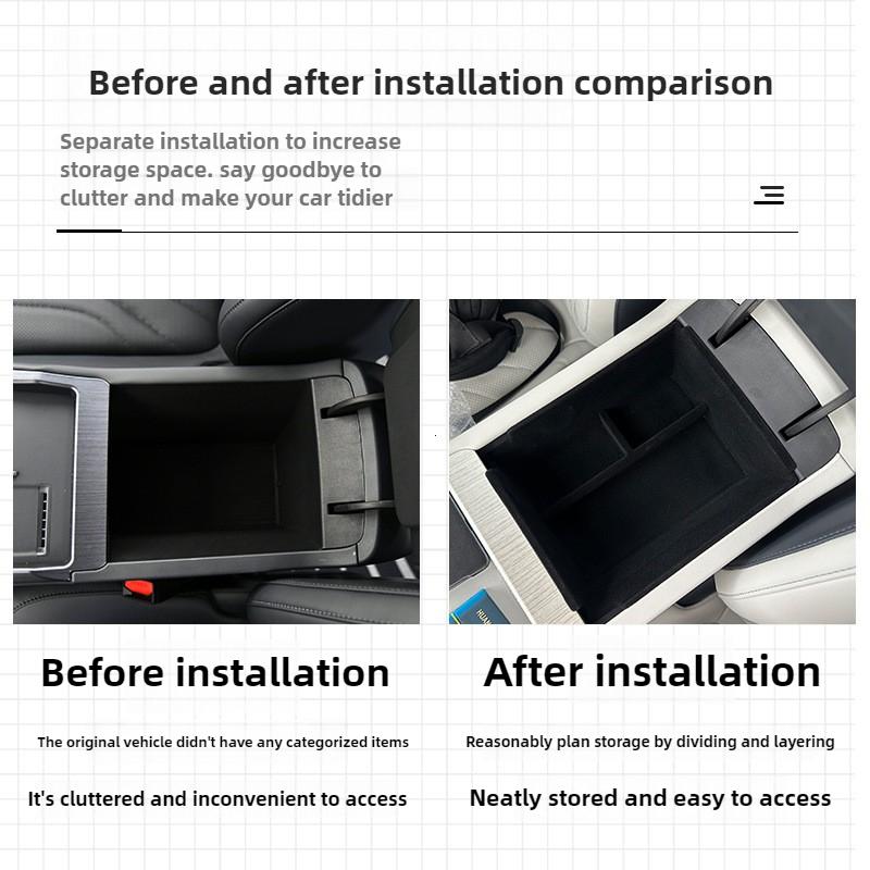 Armrest Storage Box For Geely EX5 for Galaxy E5 E245 E.MAS 7 2024 2025 2026 Center Console Lower Storage Tray Car Accessories