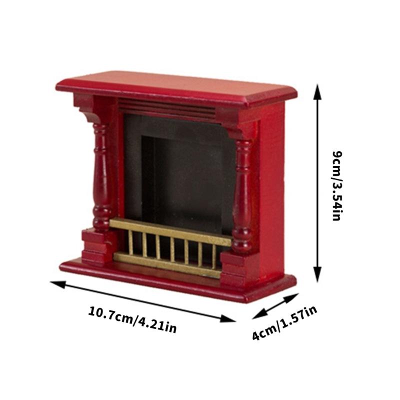 Educational Doll House Fireplaces Miniatures Zakka Toy Pretend Play Realistic Model Fireplaces Model Mini Size